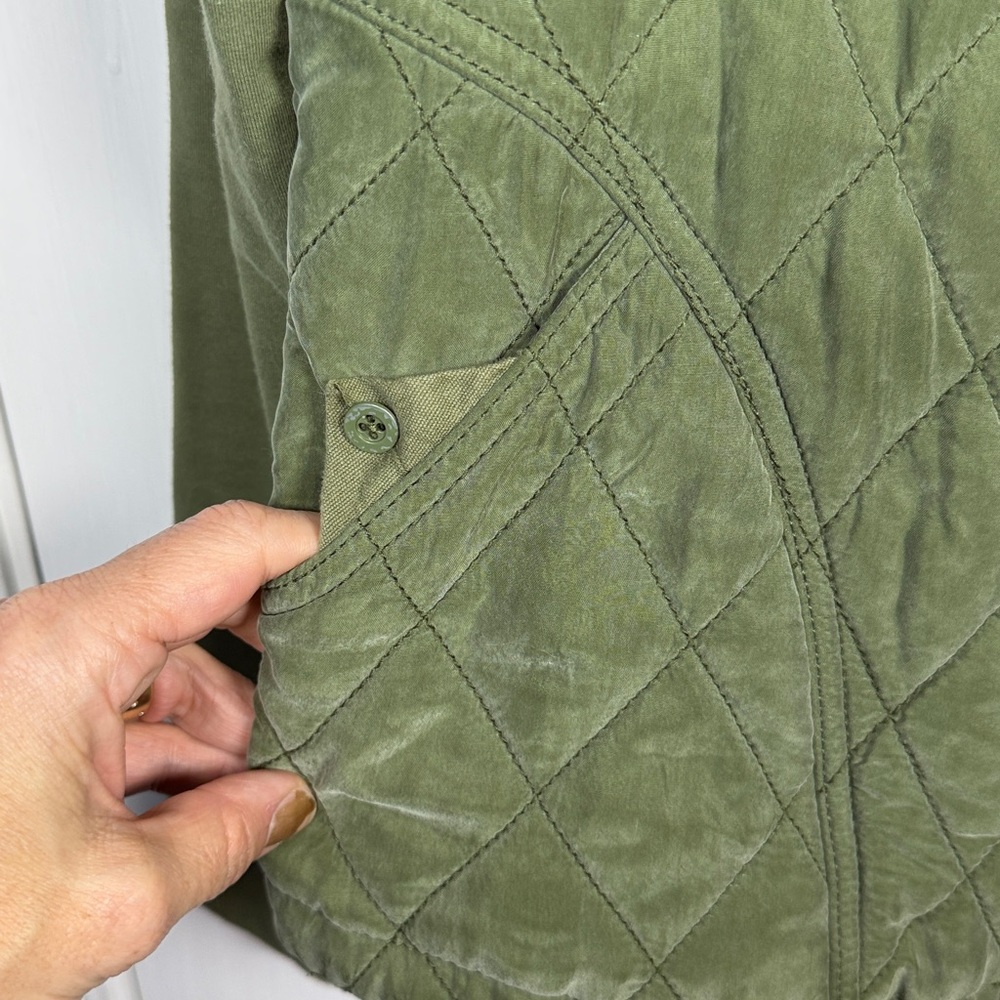 Anthropologie Marrakech Quilted Phoebe Jacket in Olive Green W2232 Sz S - Picture 6 of 10